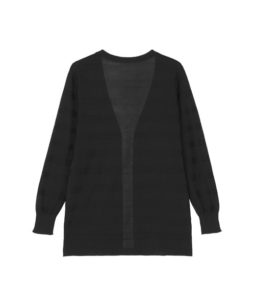 TOKYO SHIRTS(トウキョウシャツ)の「シャドーボーダー トッパーカーディガン(ニット/セーター・レディース・ラベンダー/ブラック・L/M)」の3枚目の写真