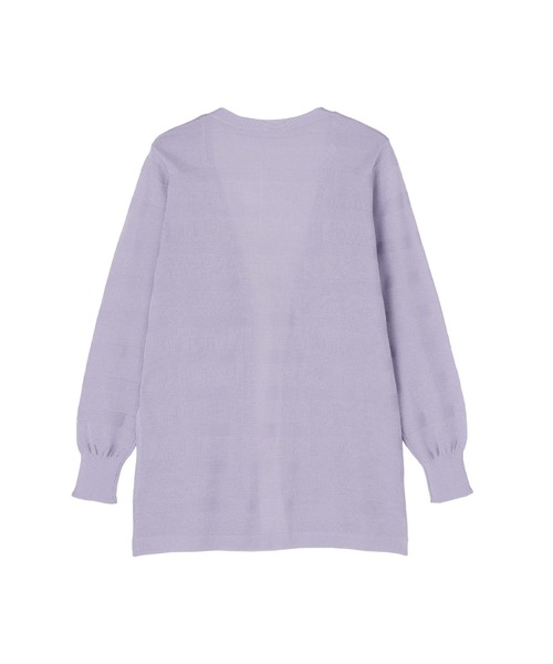 TOKYO SHIRTS(トウキョウシャツ)の「シャドーボーダー トッパーカーディガン(ニット/セーター・レディース・ラベンダー/ブラック・L/M)」の7枚目の写真