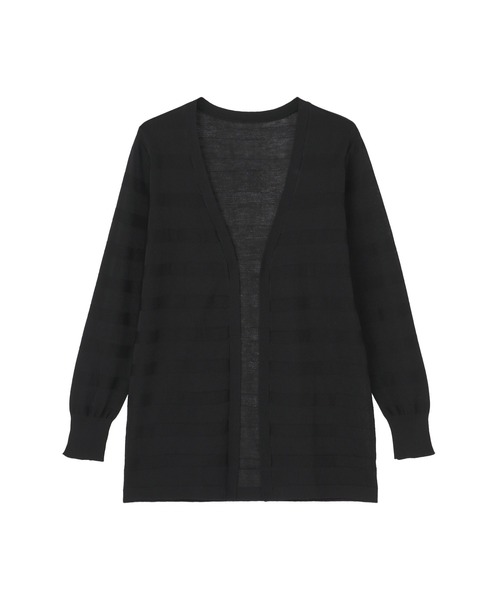 TOKYO SHIRTS(トウキョウシャツ)の「シャドーボーダー トッパーカーディガン(ニット/セーター・レディース・ラベンダー/ブラック・L/M)」の13枚目の写真