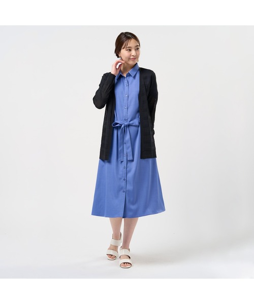 TOKYO SHIRTS(トウキョウシャツ)の「シャドーボーダー トッパーカーディガン(ニット/セーター・レディース・ラベンダー/ブラック・L/M)」の11枚目の写真