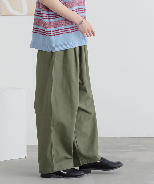 n'OrLABEL(ノアールレーベル)の「【機能素材】『綿麻混バレルレッグパンツ』(その他パンツ・レディース・カーキ/チャコール/ネイビー・2/1)」の12枚目の写真