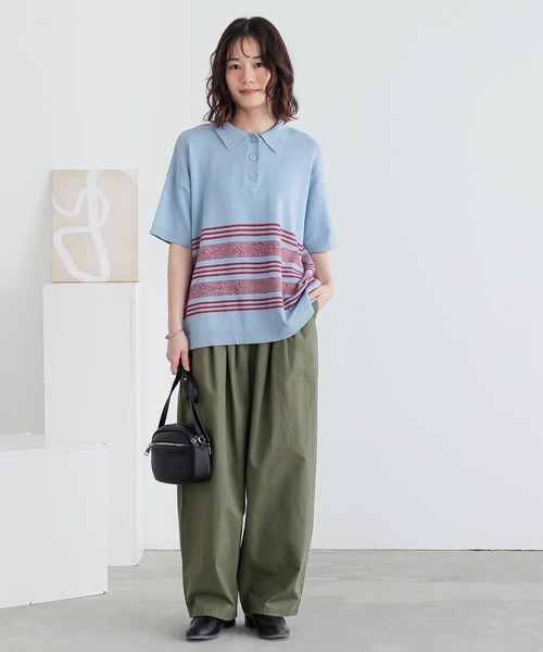 n'OrLABEL(ノアールレーベル)の「【機能素材】『綿麻混バレルレッグパンツ』(その他パンツ・レディース・カーキ/チャコール/ネイビー・2/1)」の15枚目の写真