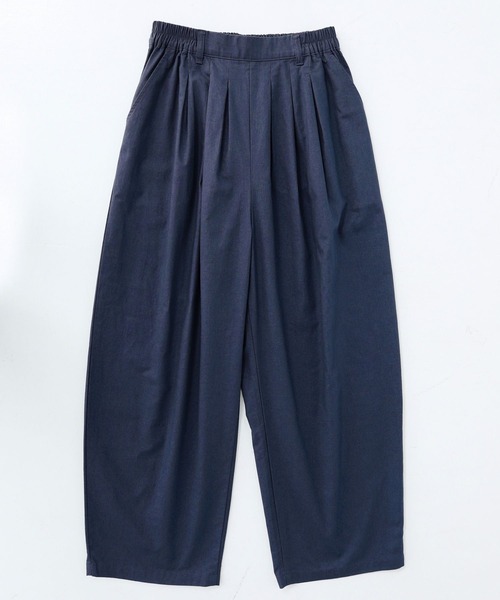 n'OrLABEL(ノアールレーベル)の「【機能素材】『綿麻混バレルレッグパンツ』(その他パンツ・レディース・カーキ/チャコール/ネイビー・2/1)」の9枚目の写真