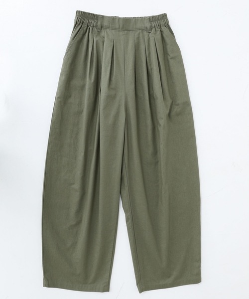 n'OrLABEL(ノアールレーベル)の「【機能素材】『綿麻混バレルレッグパンツ』(その他パンツ・レディース・カーキ/チャコール/ネイビー・2/1)」の8枚目の写真