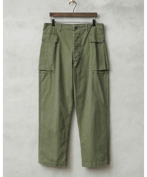 WAIPER.inc(ワイパーインク)の「米軍 1940's U.S.ARMY M-43 HBT サイドカーゴトラウザー WAIPER.inc【WP1051】(カーゴパンツ・メンズ・ブラック/オリーブ・32/34)」の1枚目の写真