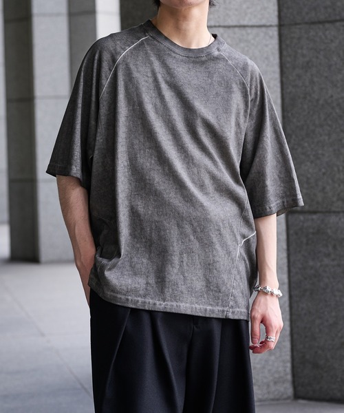 epnok(エプノック)の「ウォッシュシームルーズ半袖Tee(Tシャツ/カットソー・メンズ・ブラック/アッシュグレー・SMALL/MEDIUM/LARGE)」の1枚目の写真