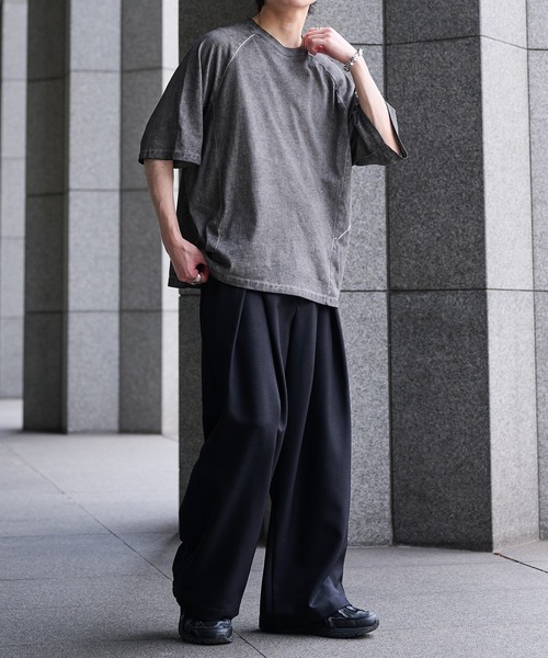 epnok(エプノック)の「ウォッシュシームルーズ半袖Tee(Tシャツ/カットソー・メンズ・ブラック/アッシュグレー・SMALL/MEDIUM/LARGE)」の12枚目の写真