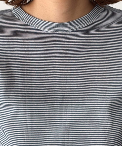 CANAL JEAN(キャナルジーン)の「Miller ライトパネルリブクルーTee(Tシャツ/カットソー・レディース・オレンジ系その他/ネイビー系・ONE SIZE)」の5枚目の写真