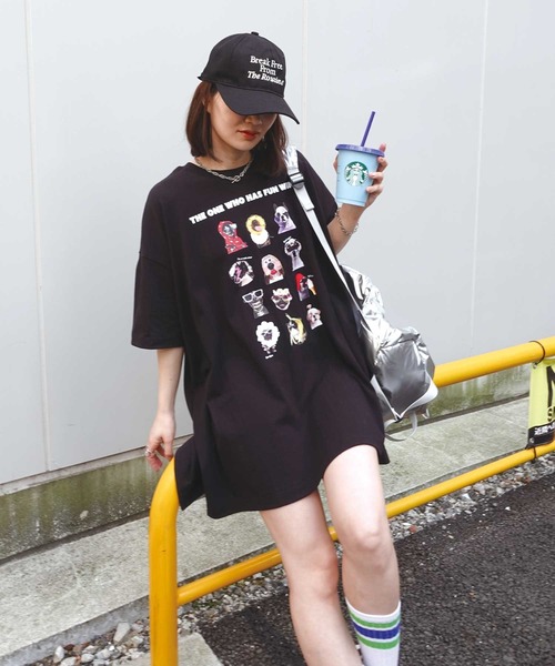 CORNERS（コーナーズ）の「ゆかいなワンコTシャツ（Tシャツ/カットソー・レディース・ホワイト/ブラック/ピンク/グリーン/グレイッシュベージュ・FREE）」の19枚目の写真