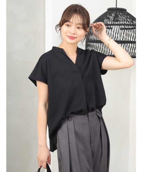 【ネイビー（40）】バックプリーツスキッパーブラウス JAYRO｜バックプリーツスキッパーブラウス | Rakuten Fashion(楽天