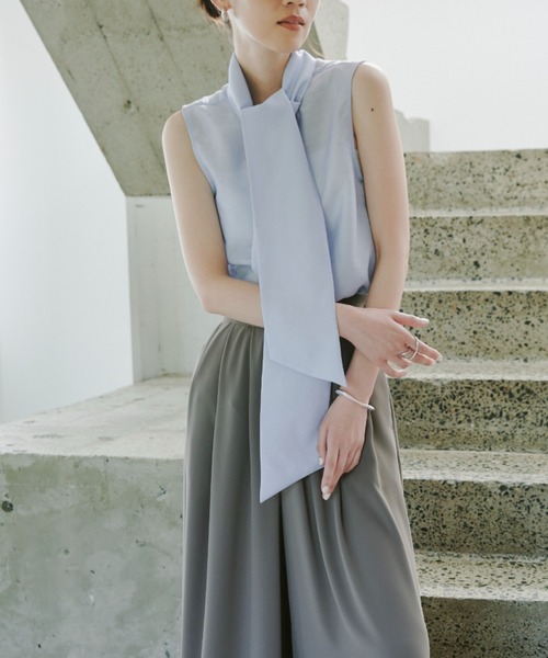 anuans（アニュアンス）の「【ZOZO限定カラー】シアールーバンブラウス（シャツ/ブラウス・レディース・ブラウン/ベージュ/サックスブルー/ブラック/アイボリー・FREE）」の17枚目の写真