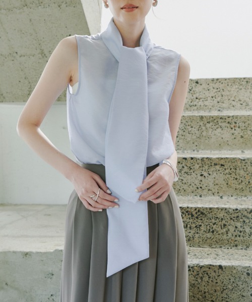 anuans（アニュアンス）の「【ZOZO限定カラー】シアールーバンブラウス（シャツ/ブラウス・レディース・ブラウン/ベージュ/サックスブルー/ブラック/アイボリー・FREE）」の16枚目の写真