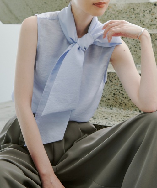 anuans（アニュアンス）の「【ZOZO限定カラー】シアールーバンブラウス（シャツ/ブラウス・レディース・ブラウン/ベージュ/サックスブルー/ブラック/アイボリー・FREE）」の14枚目の写真