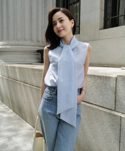 anuans（アニュアンス）の「【ZOZO限定カラー】シアールーバンブラウス（シャツ/ブラウス・レディース・ブラウン/ベージュ/サックスブルー/ブラック/アイボリー・FREE）」の13枚目の写真