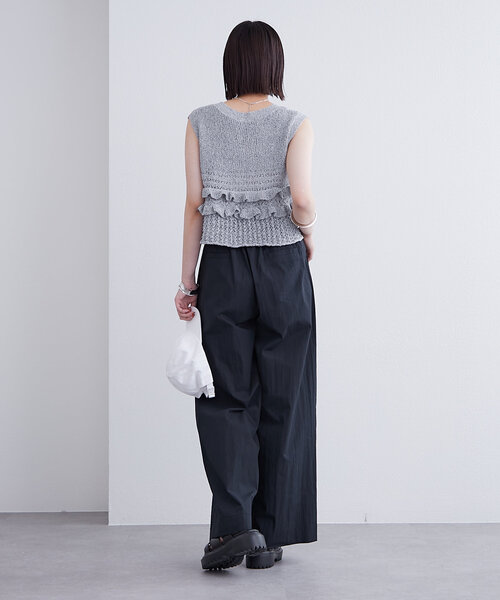 セール】フリルニットベスト（ベスト）｜mystic（ミスティック