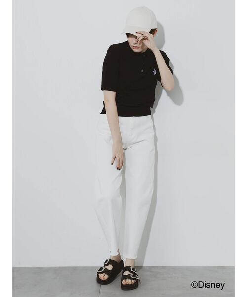 Te chichi(テチチ)の「【Disney】ミッキー/ワンポイント刺繍キャップ(ハット・レディース・オフホワイト/ブラック・F)」の4枚目の写真