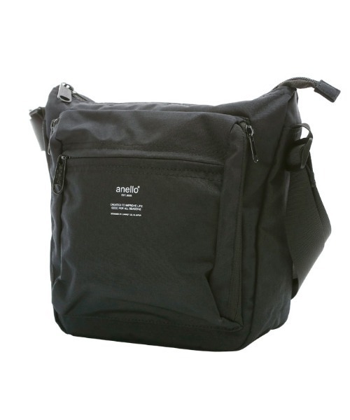 anello（アネロ）の「アネロ anello リップストップ杢調ポリ 縦型ショルダーバッグ AT-H1812（ショルダーバッグ・レディース・ネイビー/グリーン・FREE）」の4枚目の写真