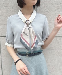 an another angelus | ロゴラインスカーフ付き5分袖シャツ(シャツ/ブラウス)