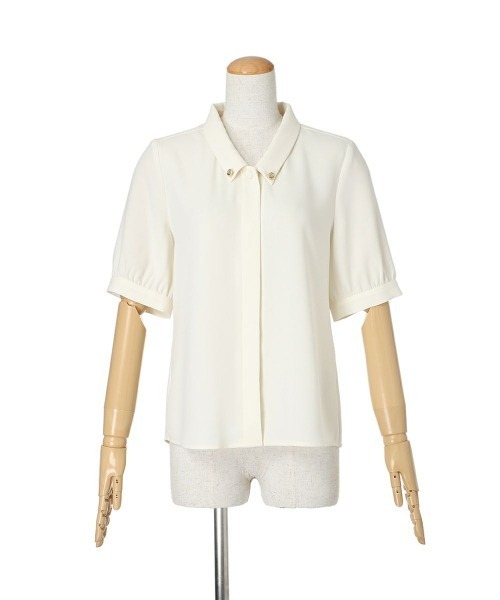 ロゴラインスカーフ付き5分袖シャツ 夏服（シャツ/ブラウス