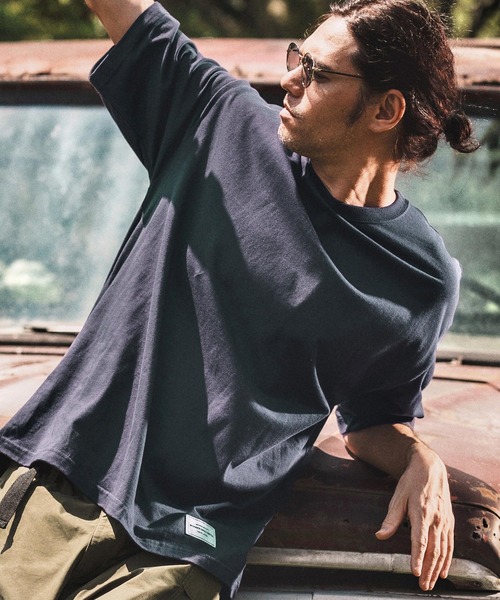 WONDER WALL MOTEL(ワンダーウォールモーテル)の「mt9820- OVER SIZE MUJI T Tシャツ(Tシャツ/カットソー・メンズ・カーキ/ホワイト/ネイビー/ブラック・S/M/L/XL)」の4枚目の写真