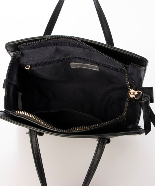 cache cache(カシュ カシュ)の「カシュカシュ cachecache / 結びハンドルバンドバッグ(ボストンバッグ・レディース・マスタード/ベージュ系その他/ブラック・FREE)」の13枚目の写真