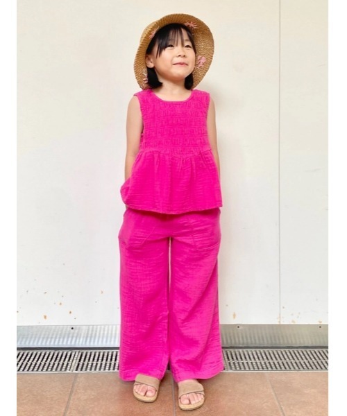 GAP（ギャップ）の「プルオン ワイド ガーゼパンツ (キッズ)（その他パンツ・キッズ・ピンク・110cm/120cm/130cm/140cm/150cm/160cm）」の4枚目の写真