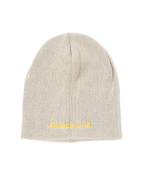 cabaret poval(キャバレーポバール)の「Cabaret Poval / No Beanie(ニットキャップ/ビーニー・メンズ・ベージュ/ブラック・ONE SIZE)」の1枚目の写真