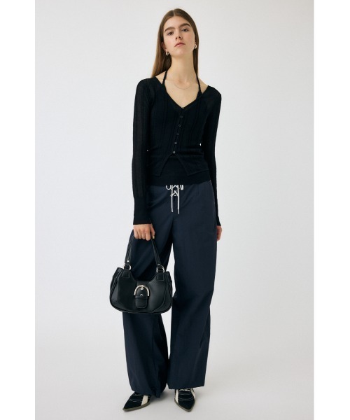 MOUSSY(マウジー)の「SHEER CABLE カーディガン(カーディガン/ボレロ・レディース・ホワイト/レッド/ブラック・FREE)」の16枚目の写真
