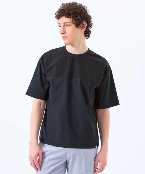 MACKINTOSH PHILOSOPHY(マッキントッシュ フィロソフィー)の「COOLDOTS フロントコンビTシャツ(Tシャツ/カットソー・メンズ・ライトベージュ/ダークネイビー/ホワイト・40/38)」の3枚目の写真