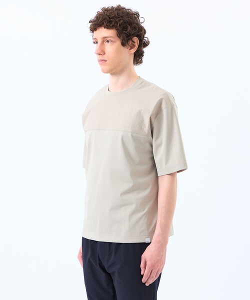 MACKINTOSH PHILOSOPHY(マッキントッシュ フィロソフィー)の「COOLDOTS フロントコンビTシャツ(Tシャツ/カットソー・メンズ・ライトベージュ/ダークネイビー/ホワイト・40/38)」の9枚目の写真