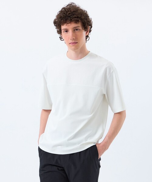 MACKINTOSH PHILOSOPHY(マッキントッシュ フィロソフィー)の「COOLDOTS フロントコンビTシャツ(Tシャツ/カットソー・メンズ・ライトベージュ/ダークネイビー/ホワイト・40/38)」の15枚目の写真