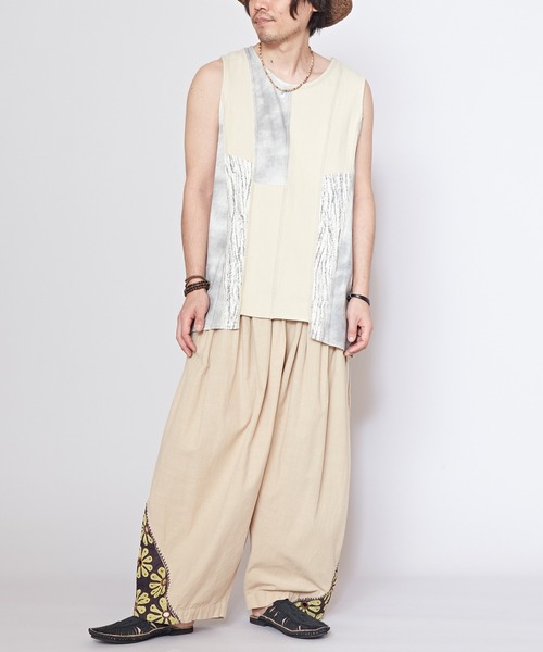 チャイハネ(チャイハネ)の「【チャイハネ】プレアムMEN'Sタンクトップ(タンクトップ・メンズ・ベージュ/カーキ/ブラウン/ブラック・FREE)」の5枚目の写真