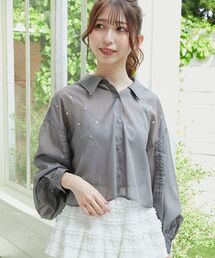 MAJESTIC LEGON | キラキラドロストシアーシャツ(シャツ/ブラウス)