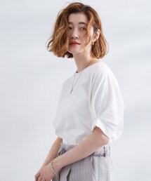 grove（グローブ）の「【UVカット/ひんやり/二の腕カバー】タックドルマンプルオーバー（Tシャツ/カットソー）」