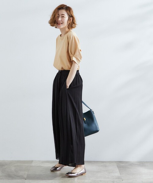 grove（グローブ）の「【UVカット/ひんやり/二の腕カバー】タックドルマンプルオーバー（Tシャツ/カットソー・レディース・ブラック/オフホワイト/グレー/ブルー/ライトイエロー系・02/03/01/05/04）」の20枚目の写真