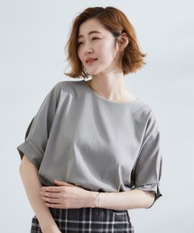 grove | 【UVカット/ひんやり/二の腕カバー】タックドルマンプルオーバー(Tシャツ/カットソー)