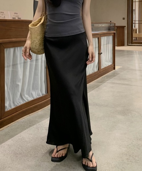 FREE STYLISTS(フリー スタイリスト)の「YUGA_YGMC Satin narrow mermaid skirt(スカート・レディース・シャンパン/オフホワイト/ブラック・XL/M/L)」の11枚目の写真