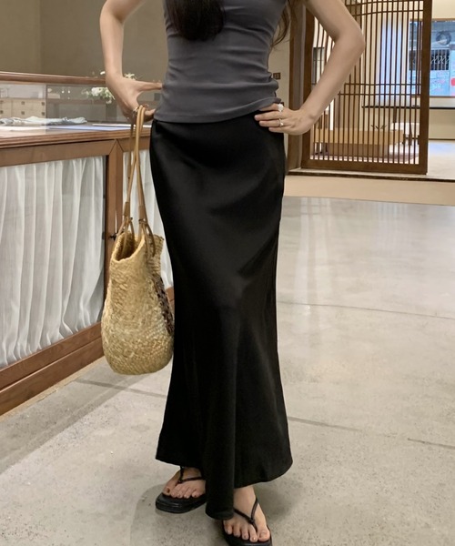 FREE STYLISTS(フリー スタイリスト)の「YUGA_YGMC Satin narrow mermaid skirt(スカート・レディース・シャンパン/オフホワイト/ブラック・XL/M/L)」の10枚目の写真