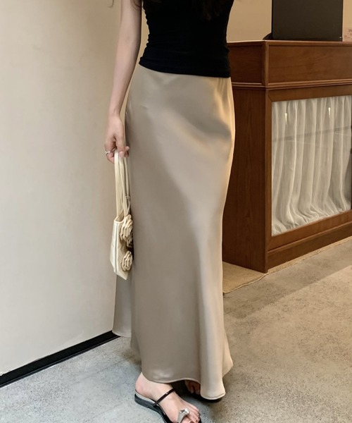 FREE STYLISTS(フリー スタイリスト)の「YUGA_YGMC Satin narrow mermaid skirt(スカート・レディース・シャンパン/オフホワイト/ブラック・XL/M/L)」の14枚目の写真