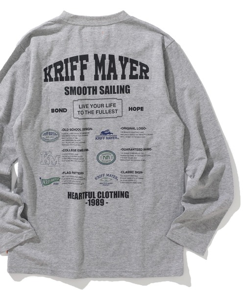 KRIFF MAYER Kid's Collection（クリフメイヤーキッズコレクション）の「【綿100％】外遊びイラストロンT(ロゴ)（Tシャツ/カットソー・キッズ・ブラック/グレー/オフホワイト/ブルー/ライトグリーン/オレンジ・120/130/140/150/160/170）」の4枚目の写真