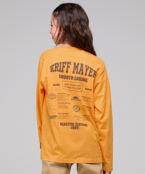 KRIFF MAYER Kid's Collection（クリフメイヤーキッズコレクション）の「【綿100％】外遊びイラストロンT(ロゴ)（Tシャツ/カットソー・キッズ・ブラック/グレー/オフホワイト/ブルー/ライトグリーン/オレンジ・120/130/140/150/160/170）」の6枚目の写真