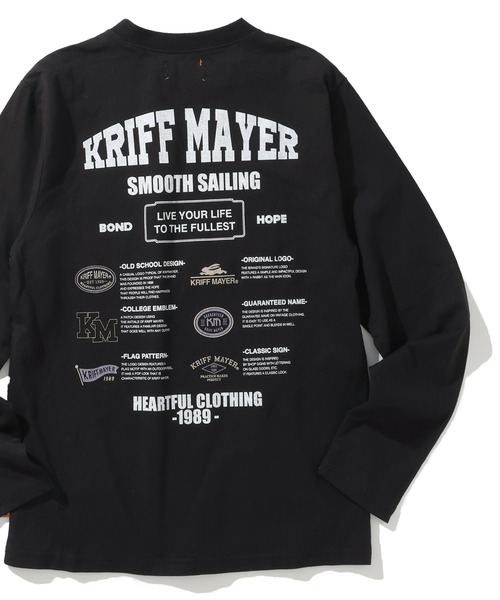 KRIFF MAYER Kid's Collection（クリフメイヤーキッズコレクション）の「【綿100％】外遊びイラストロンT(ロゴ)（Tシャツ/カットソー・キッズ・ブラック/グレー/オフホワイト/ブルー/ライトグリーン/オレンジ・120/130/140/150/160/170）」の3枚目の写真