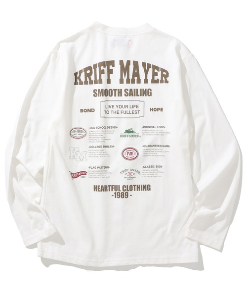 KRIFF MAYER Kid's Collection（クリフメイヤーキッズコレクション）の「【綿100％】外遊びイラストロンT(ロゴ)（Tシャツ/カットソー・キッズ・ブラック/グレー/オフホワイト/ブルー/ライトグリーン/オレンジ・120/130/140/150/160/170）」の7枚目の写真