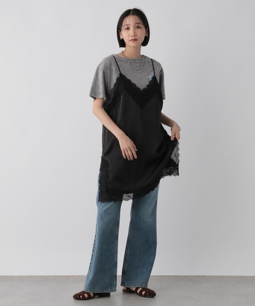 LOWRYS FARM（ローリーズファーム）の「ランジェリーキャミＣＨ　 572465（キャミソール・レディース・ブラック/アイボリー・FREE）」の3枚目の写真