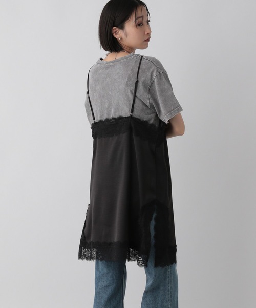 LOWRYS FARM（ローリーズファーム）の「ランジェリーキャミＣＨ　 572465（キャミソール・レディース・ブラック/アイボリー・FREE）」の6枚目の写真