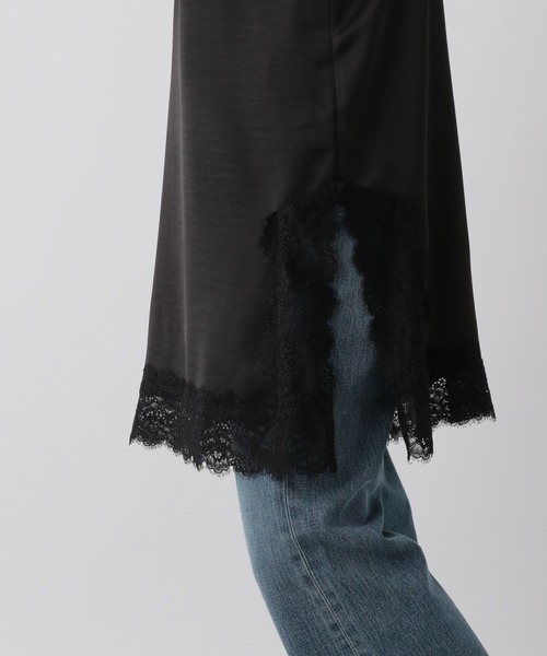 LOWRYS FARM（ローリーズファーム）の「ランジェリーキャミＣＨ　 572465（キャミソール・レディース・ブラック/アイボリー・FREE）」の7枚目の写真