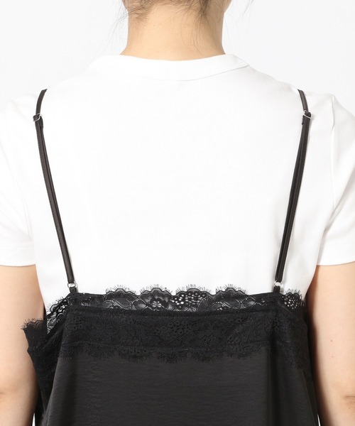 LOWRYS FARM（ローリーズファーム）の「ランジェリーキャミＣＨ　 572465（キャミソール・レディース・ブラック/アイボリー・FREE）」の15枚目の写真