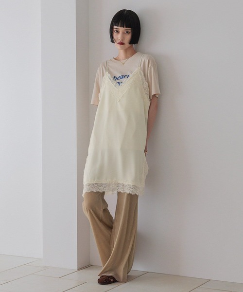 LOWRYS FARM（ローリーズファーム）の「ランジェリーキャミＣＨ　 572465（キャミソール・レディース・ブラック/アイボリー・FREE）」の18枚目の写真