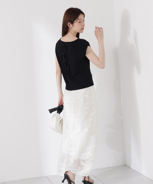 PROPORTION BODY DRESSING(プロポーションボディドレッシング)の「シアーパネルレーススカート / 1215220705(スカート・レディース・ホワイト/ブルー・MEDIUM/P/S)」の5枚目の写真