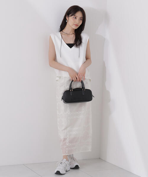 PROPORTION BODY DRESSING(プロポーションボディドレッシング)の「シアーパネルレーススカート / 1215220705(スカート・レディース・ホワイト/ブルー・MEDIUM/P/S)」の6枚目の写真